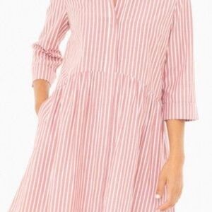 Tuckernuck Pink Striped Long Sleeve Dress